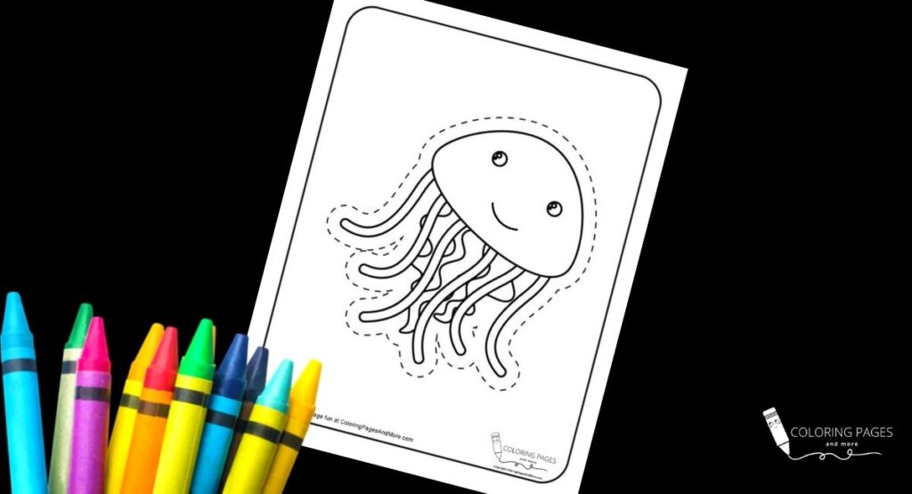 Jellyfish Coloring and Cutting Page Coloring Pages and More