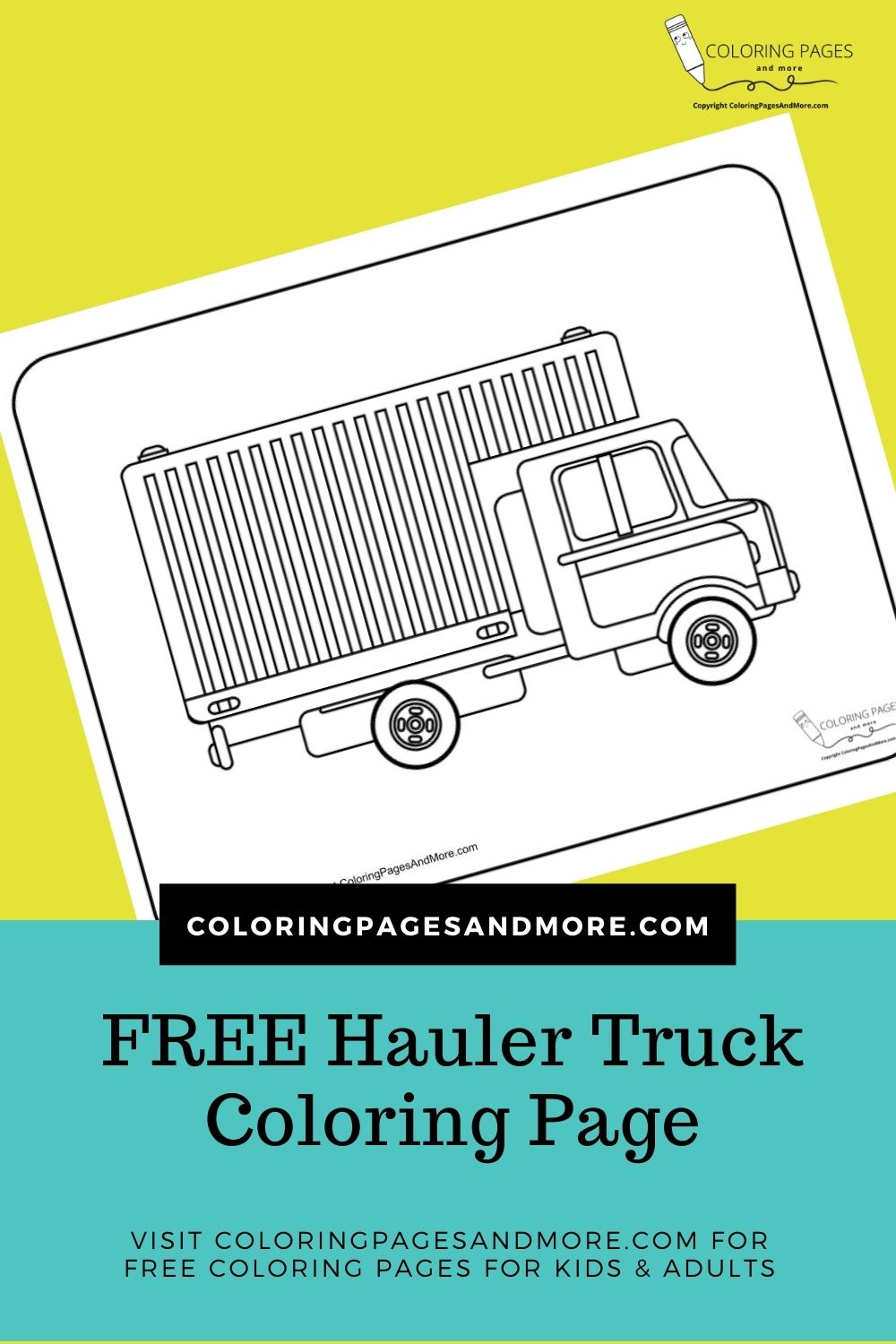 Hauler Truck Coloring Page Coloring Pages and More