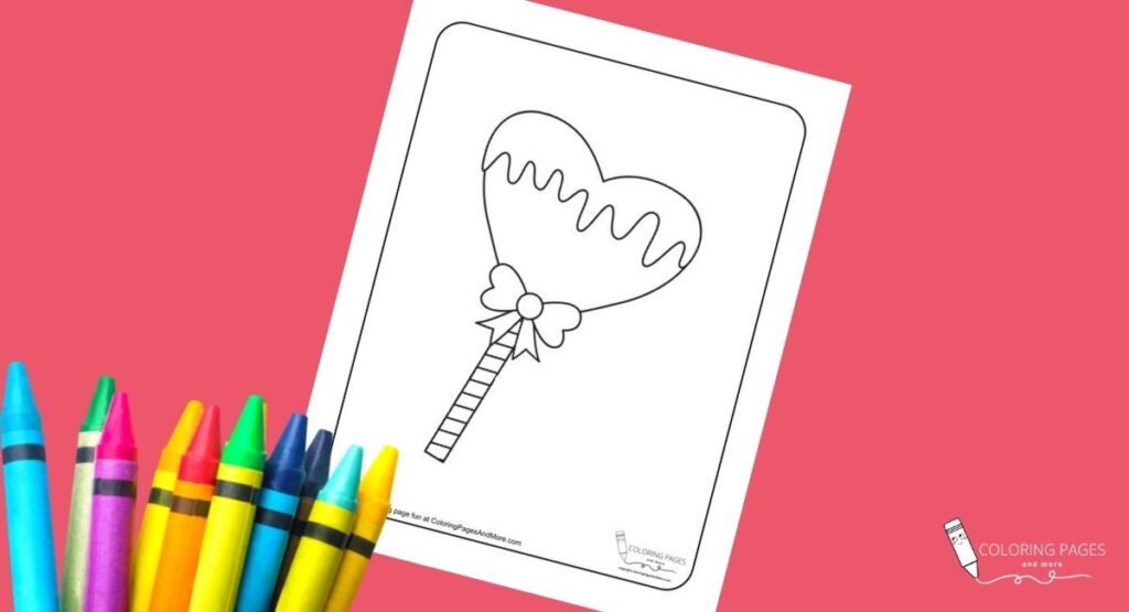 Heart Cake Pop Coloring Page Coloring Pages and More