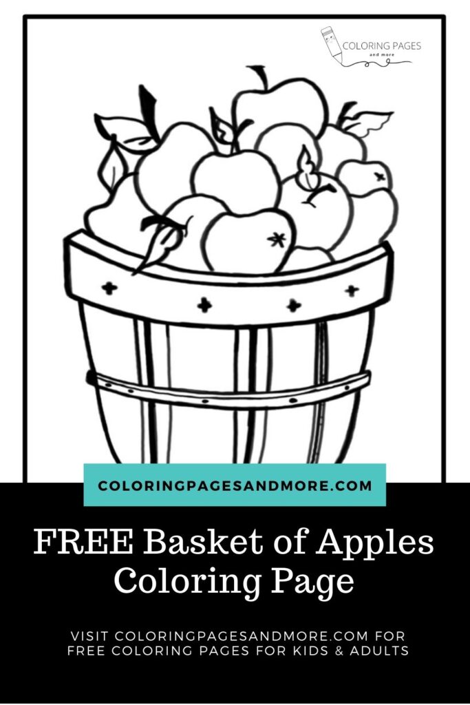 Apples In A Basket Coloring Pages