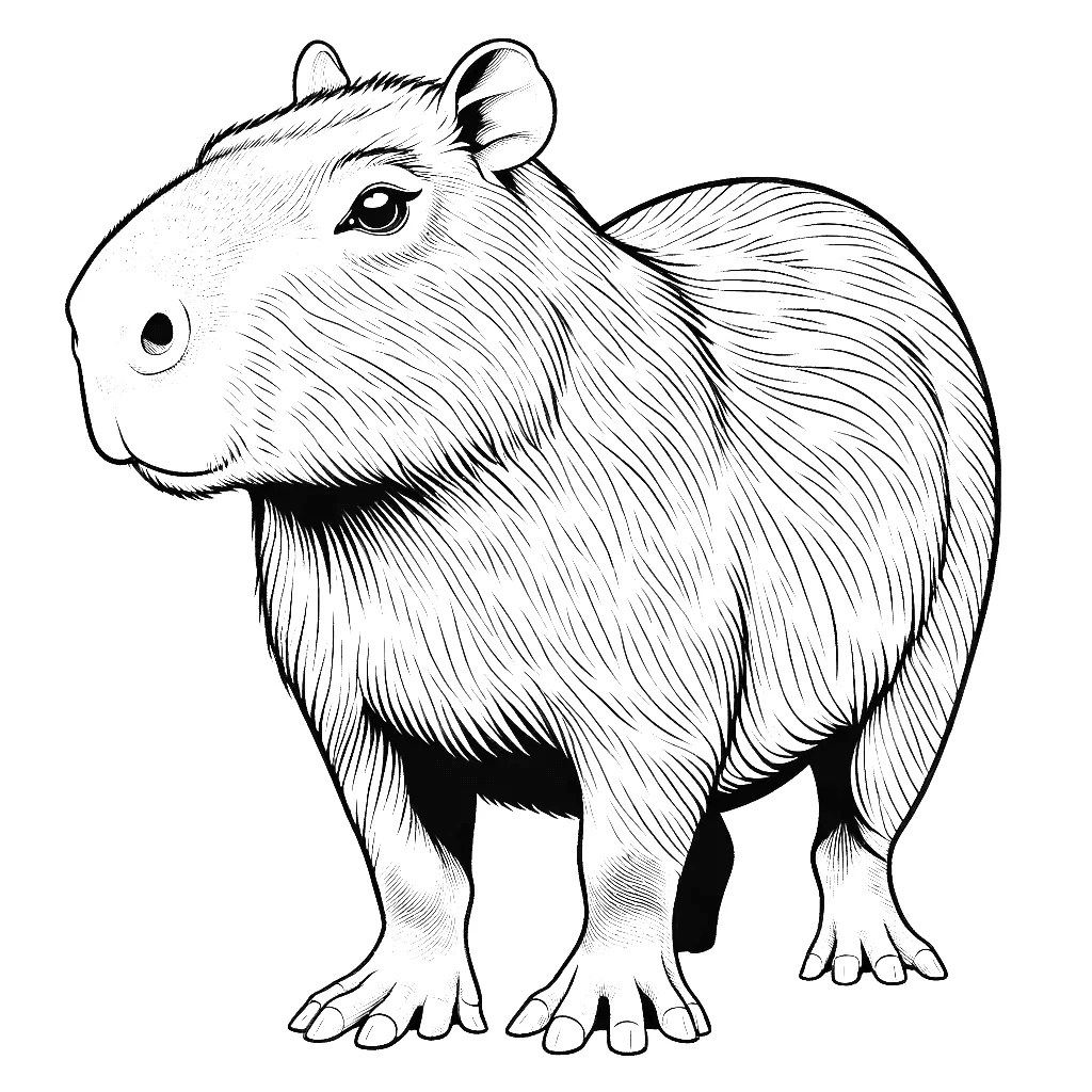 Capybara Coloring Pages 4 Coloring Pages Gem