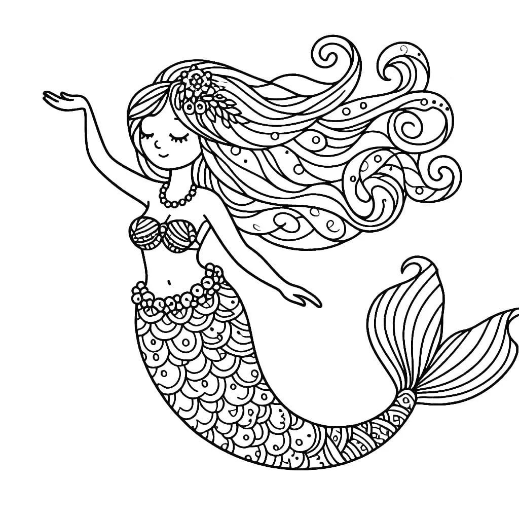 Mermaid Coloring Pages 64 Coloring Pages Gem