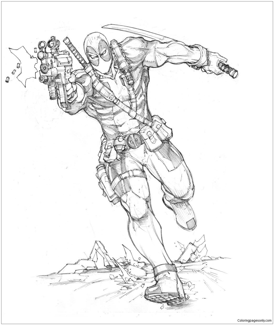 Deadpool Coloring Pages Coloring Home