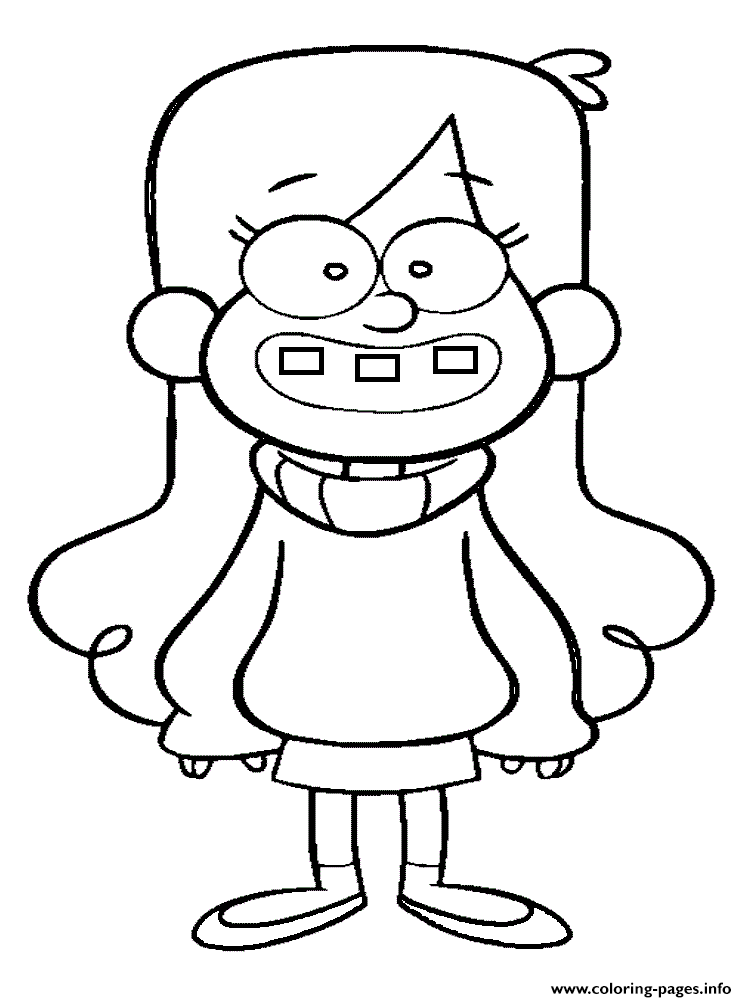 Gravity falls mabel Girl Coloring Page Free Printable Coloring Pages