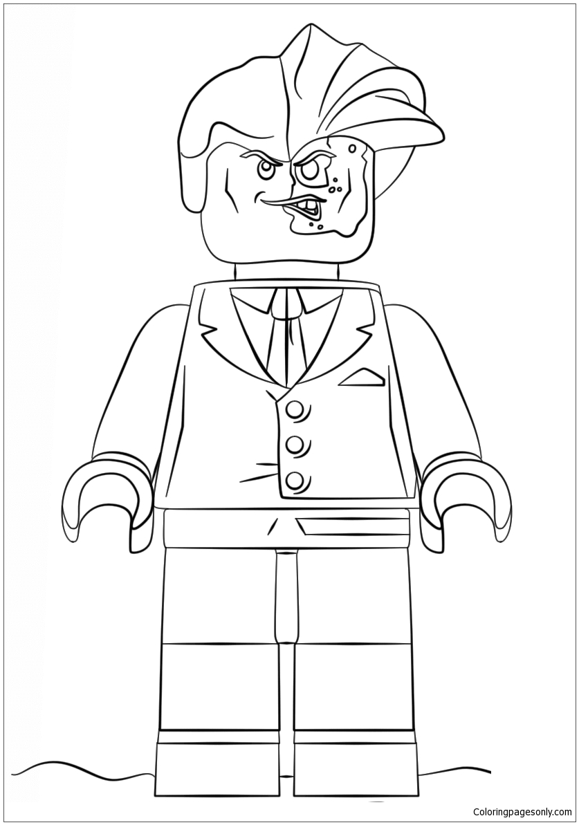 Batman Coloring Pages Two Face