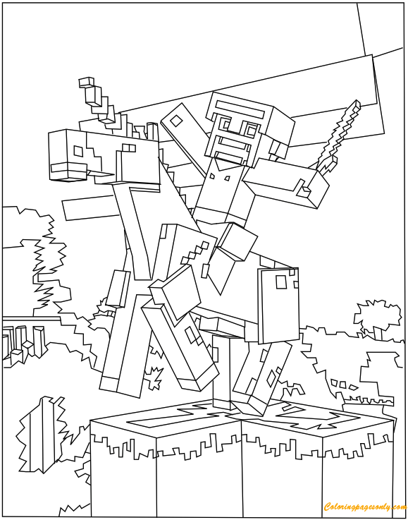 Minecraft Gianfreda Coloring Pages Cartoons Coloring Pages Free