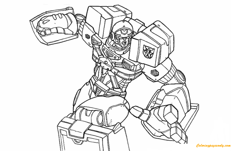 Robot Transformers Coloring Page Free Printable Coloring Pages