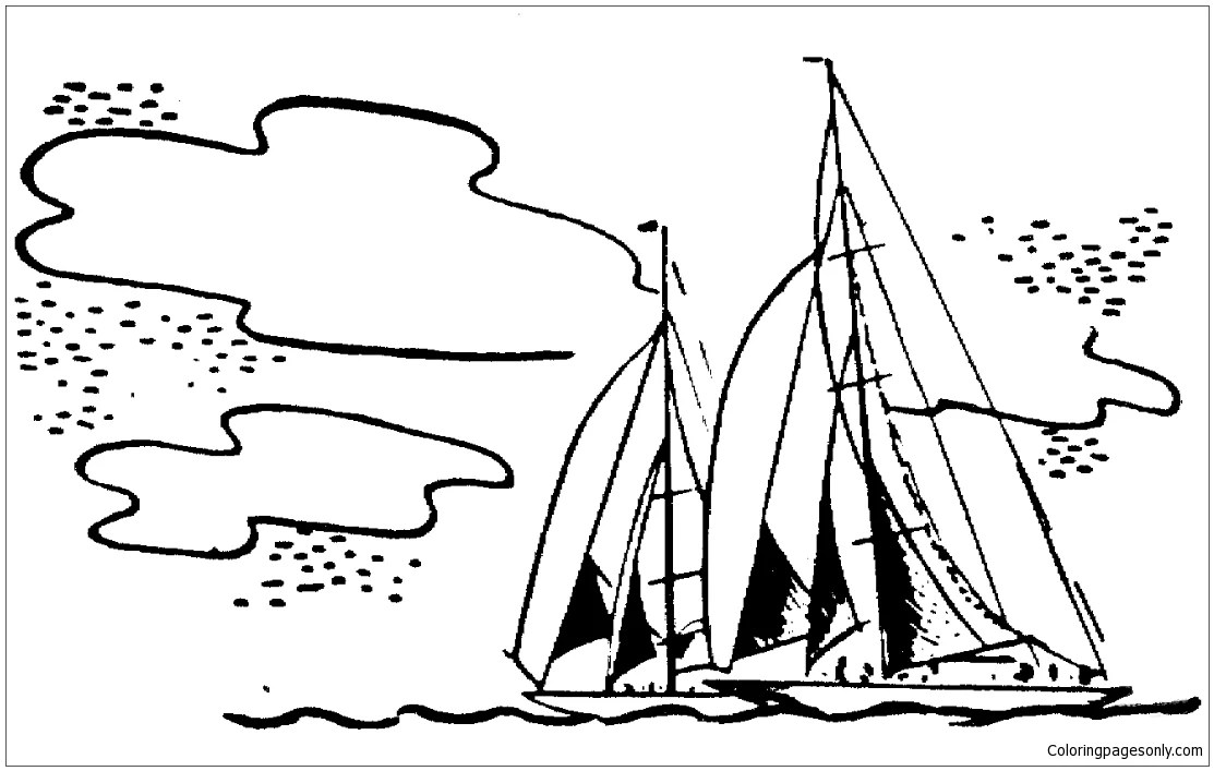 Kids-n-fun.com 9 coloring pages of Sailing Ships
