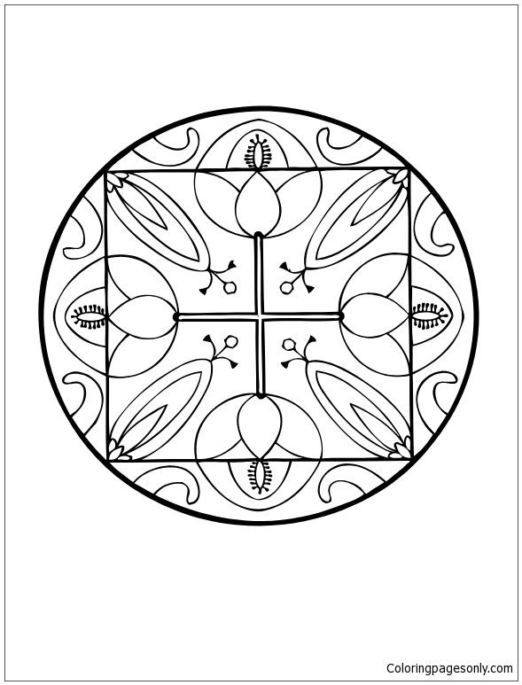 Spring Mandala Coloring Coloring Pages