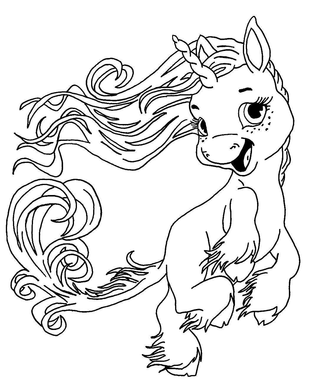 Baby Unicorn- Image 2 Coloring Page - Free Printable Coloring Pages