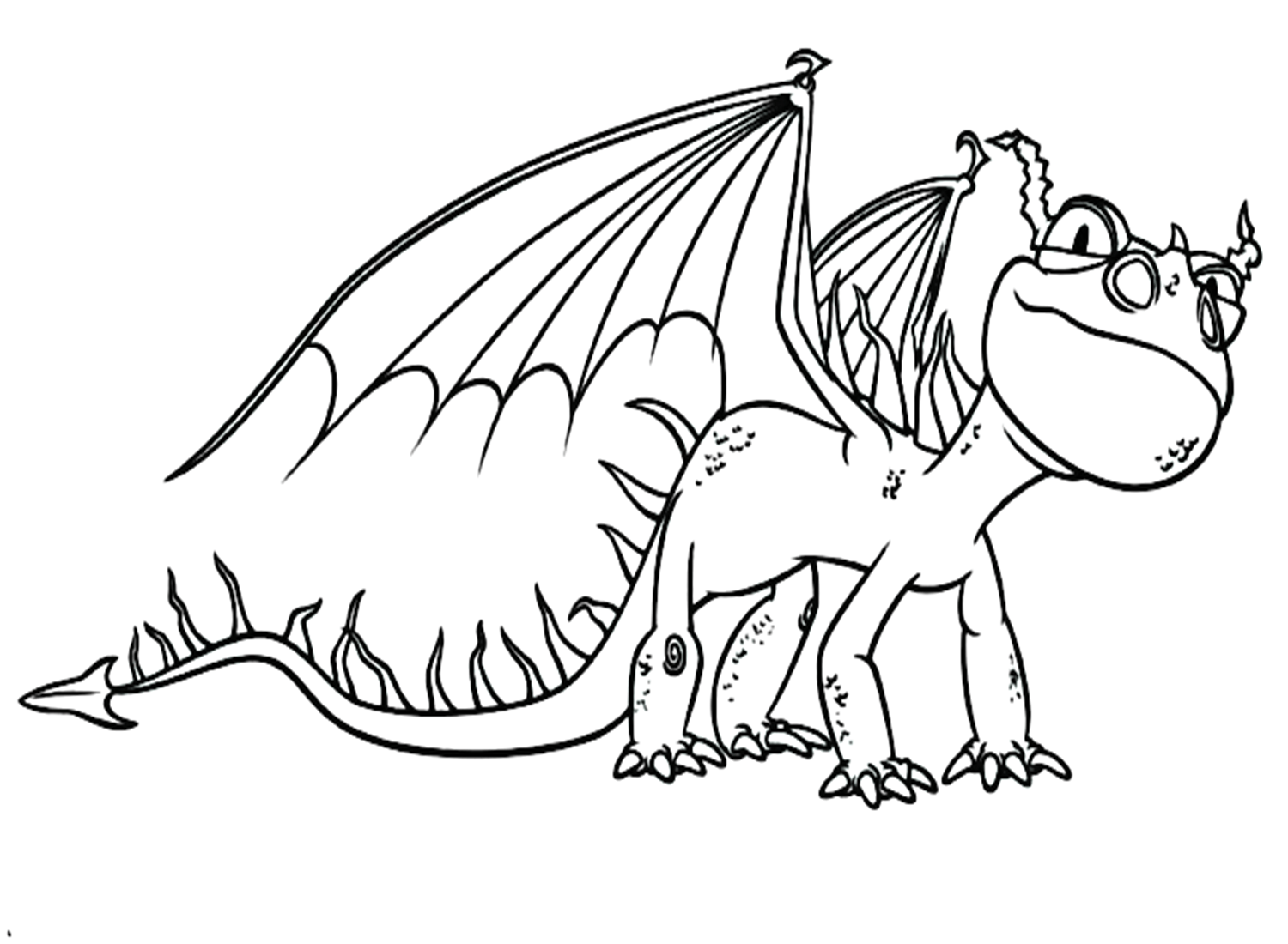 Cartoon Dragon Coloring Page Free Printable Coloring Pages