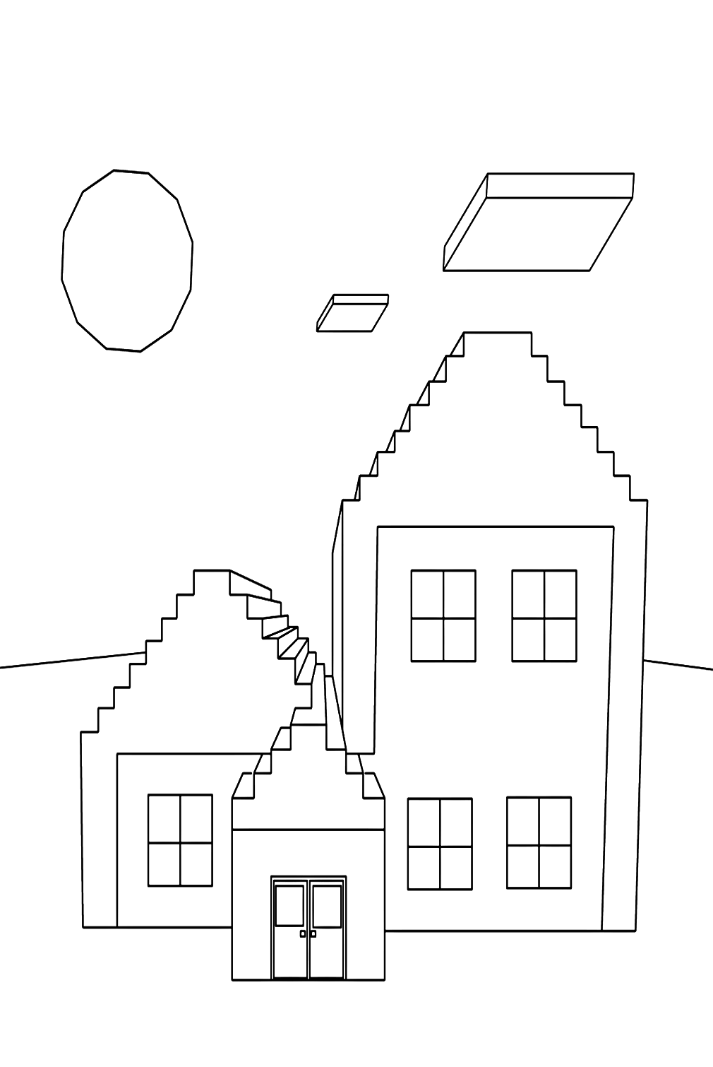Minecraft House Coloring Page Free Printable Coloring Pages