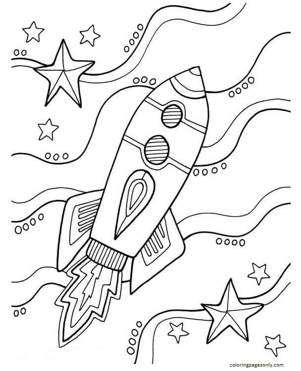 Free Printable Rocket Ship Coloring Pages For Kids