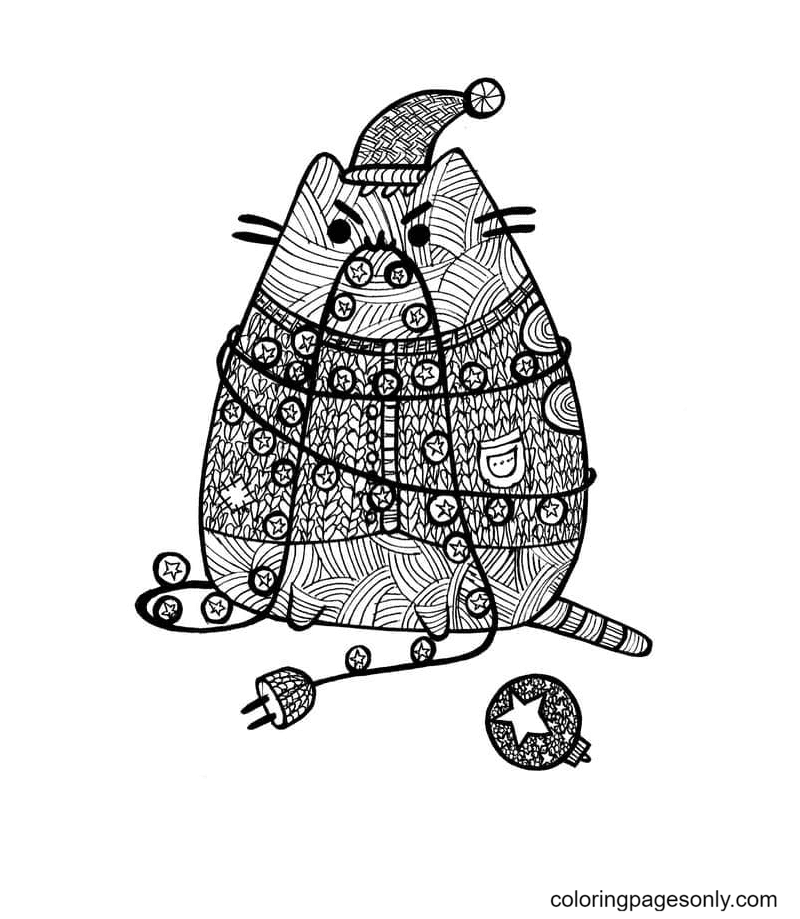 Pusheen Sloth Coloring Pages