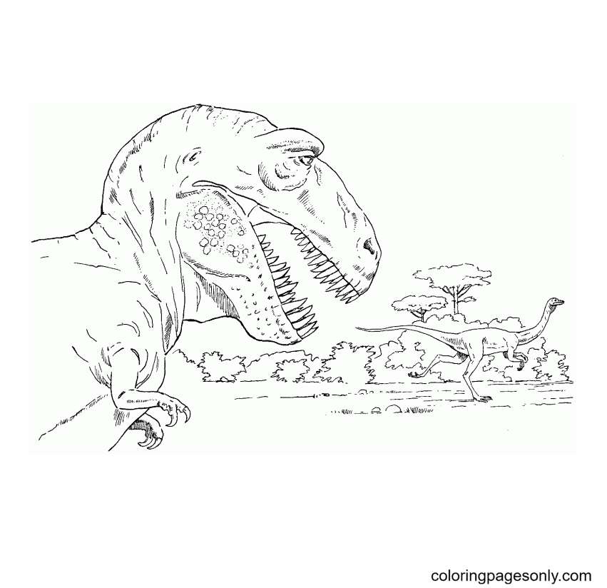Jurassic World Indominus Rex Vs. T Rex Coloring Pages Coloring Pages
