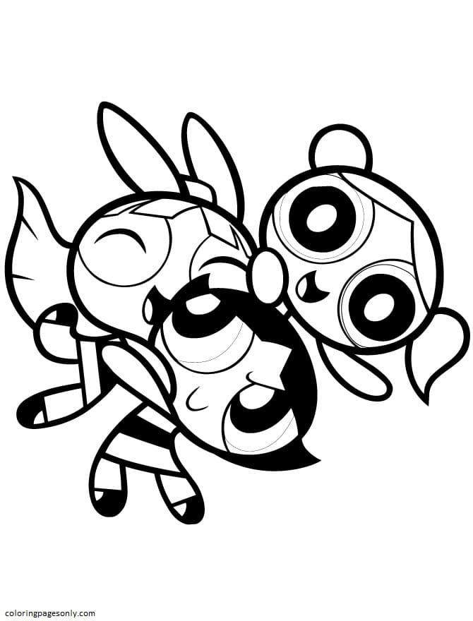 Cartoon Network Powerpuff Girls Coloring Page Free Printable Coloring