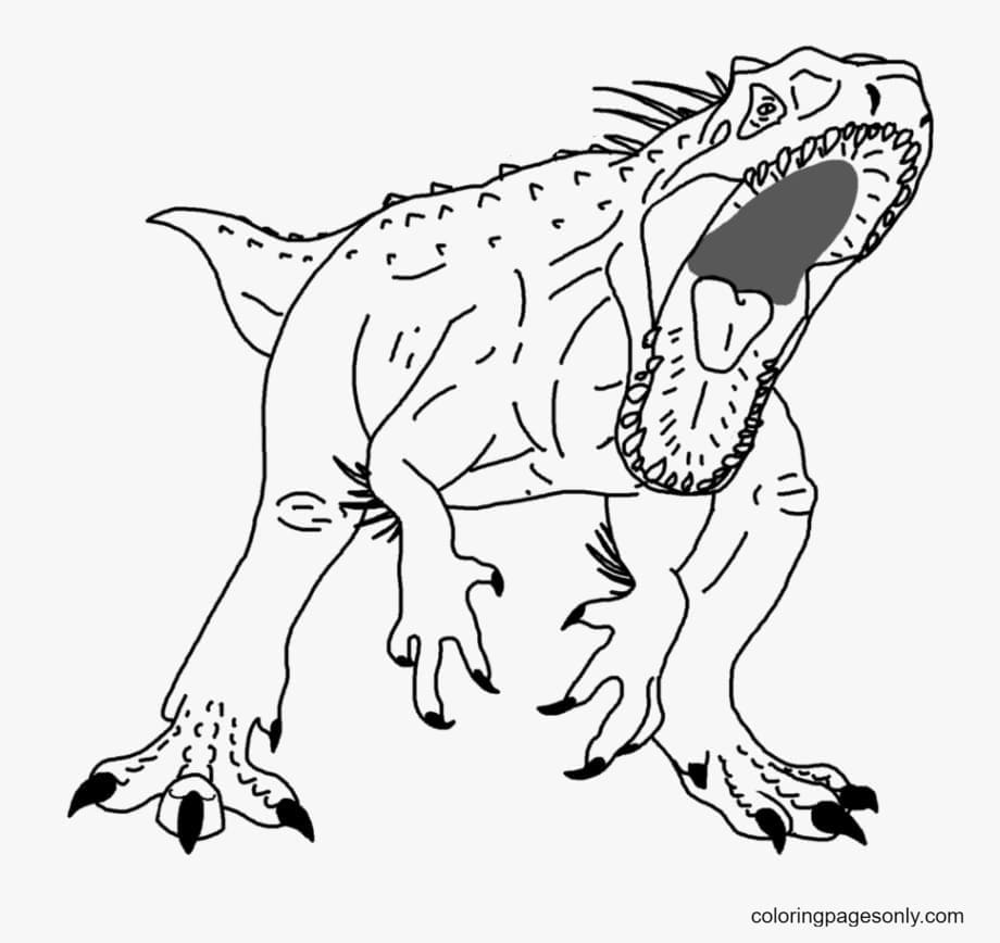 Indominus Rex Coloring Page - Free Printable Coloring Pages