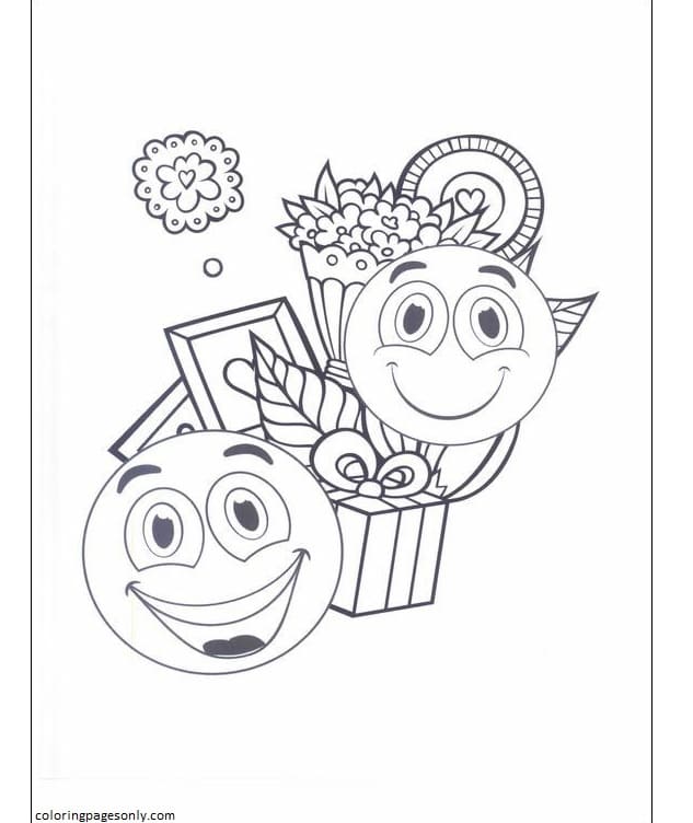 Set Of Emoticons Design Coloring Page vrogue.co