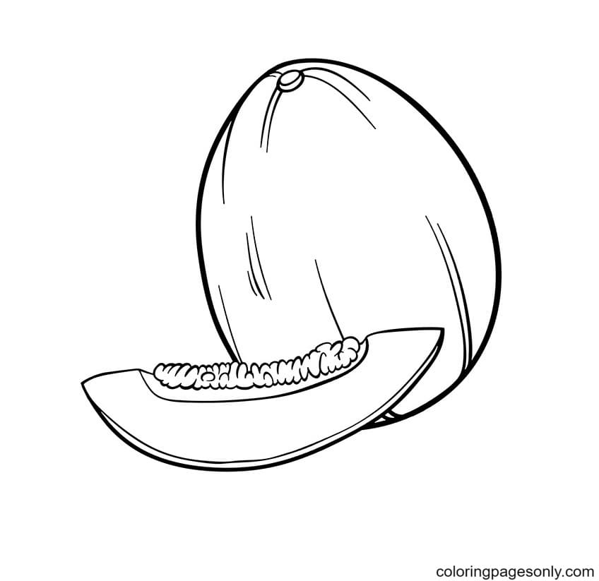 Dibujo de Fruta de melón para colorear Dibujos para colorear imprimir