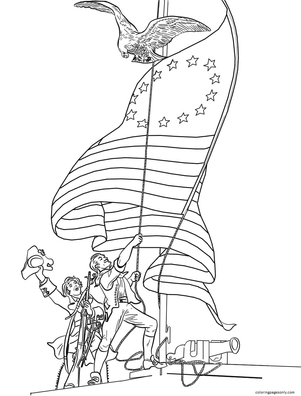 Flag Day coloring page Free Printable Coloring Pages
