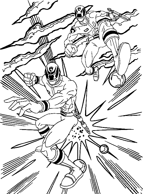 Ninja Storm Power Rangers Coloring Pages