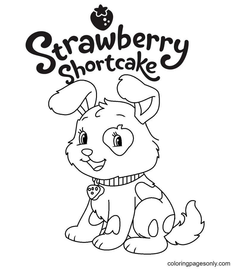 Pupcake Strawberry Shortcake Coloring Page Free Printable Coloring Pages