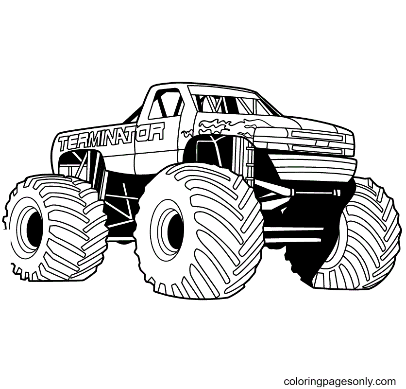 Mohawk Warrior Coloring Pages Monster Truck Coloring