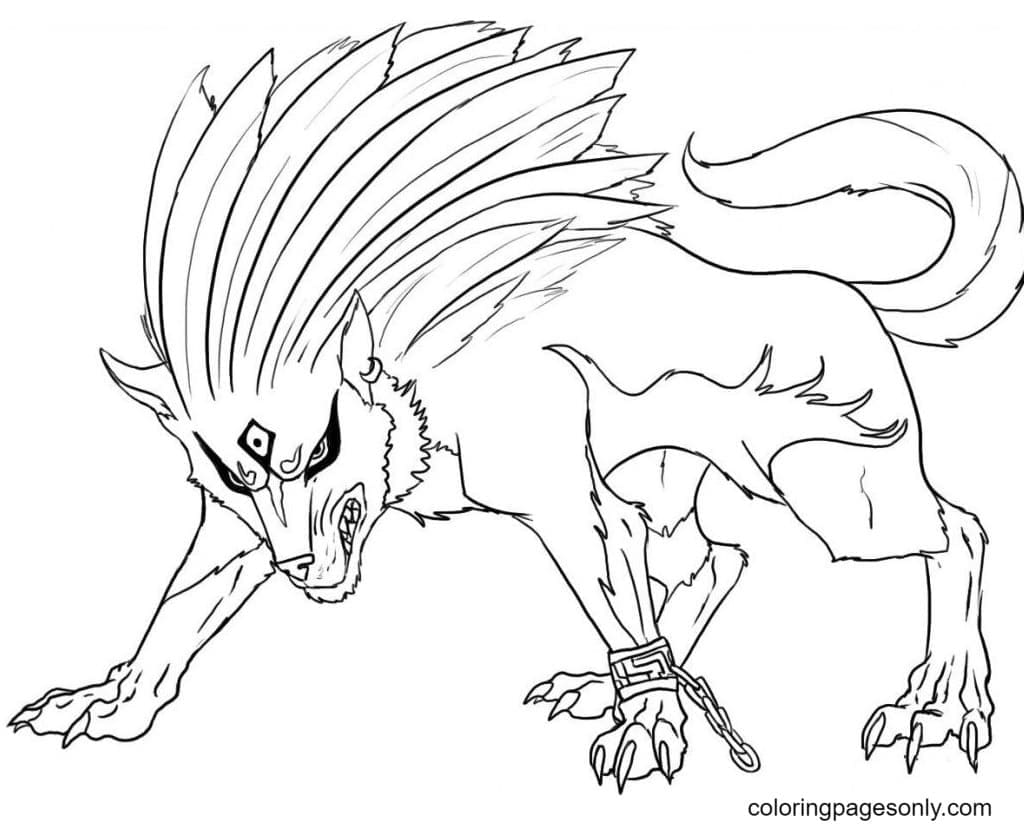 Winged Wolf Puppy Coloring Pages