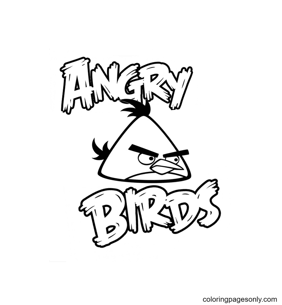 Yellow Angry Bird Coloring Page