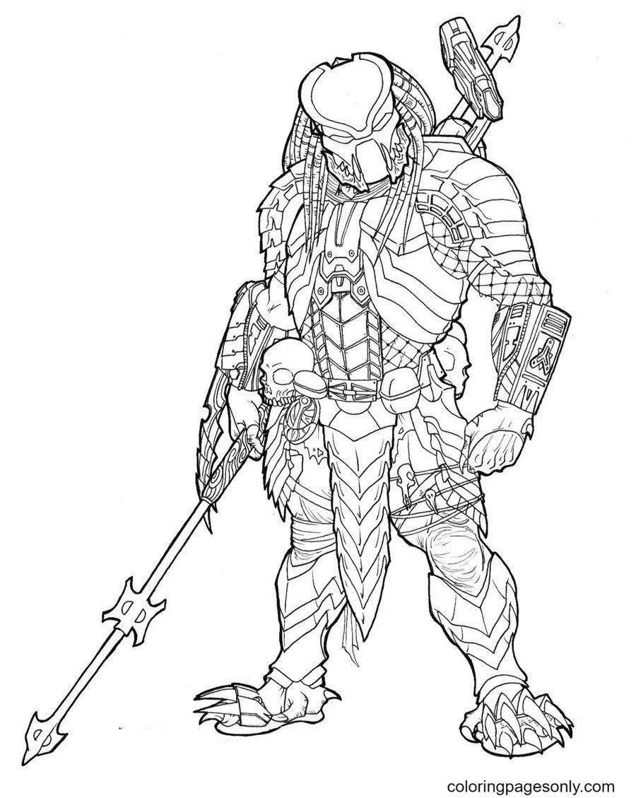 Alien Vs Predator Free Coloring Page Free Printable Coloring Pages