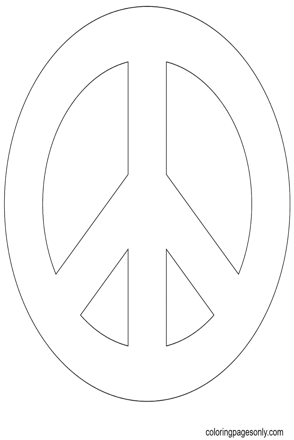 Peace Sign Coloring Page - Free Printable Coloring Pages