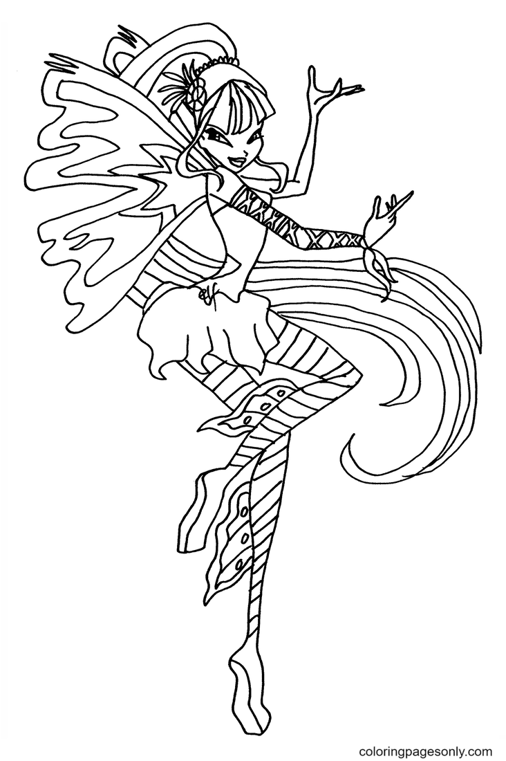 Winx Club Sirenix Musa Coloring Pages
