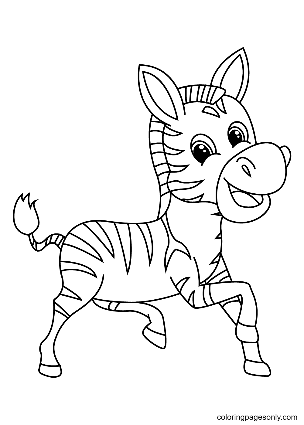 Zebra Coloring Pages For Preschoolers