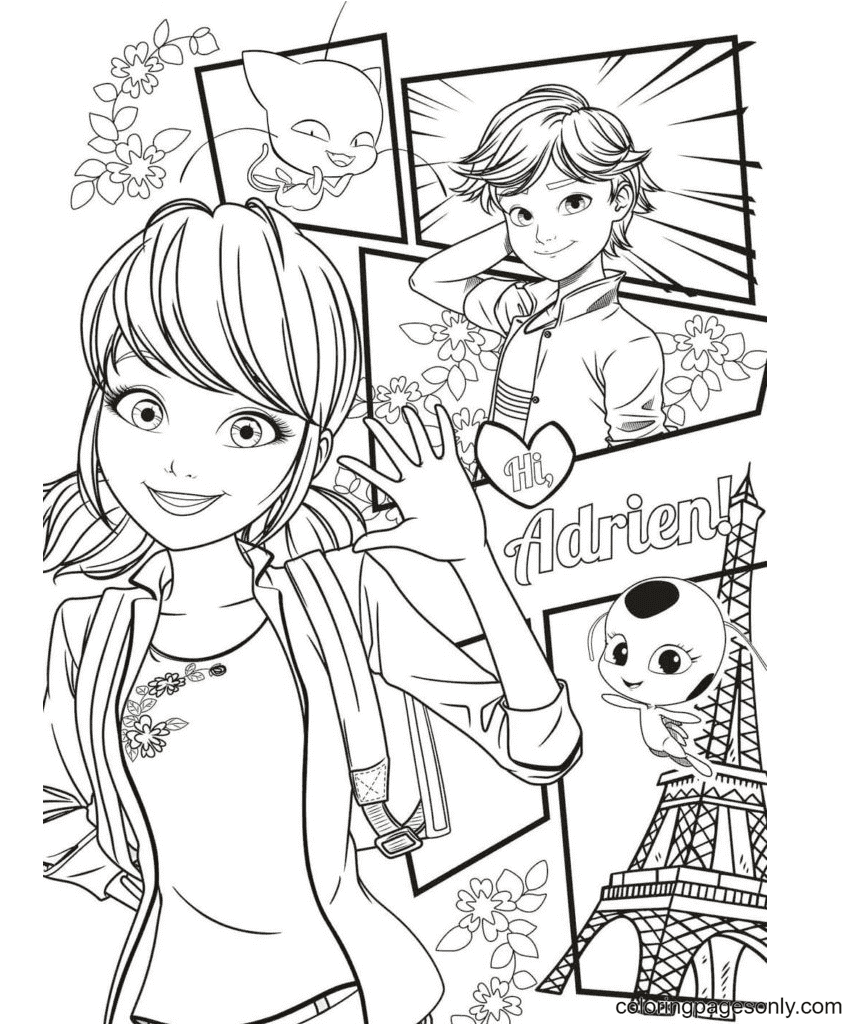 Beaux Coloriages Et Adrien Coloriages Ladybug Et Chat Noir