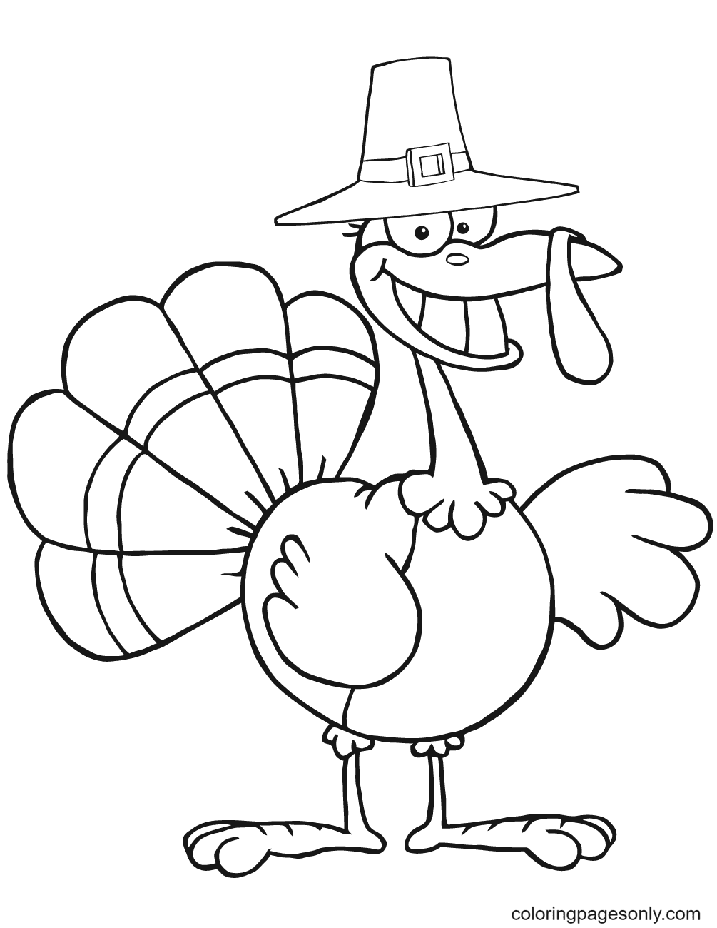 Turkey Cartoon Coloring
