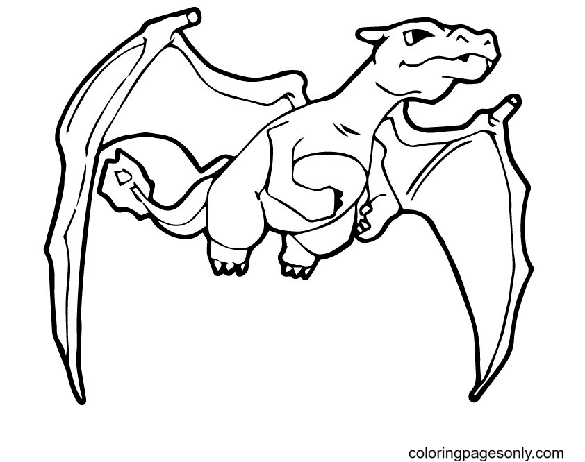 Charizard Flying Coloring Page Free Printable Coloring Pages