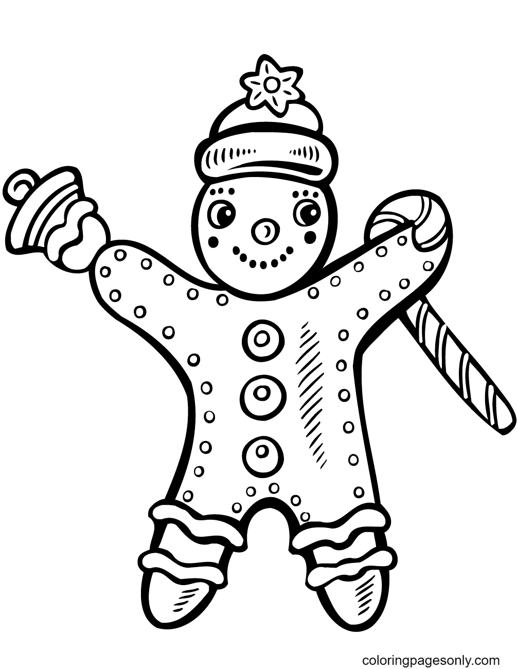 Gingerbread Man Coloring Pages Coloring Pages For Kids And Adults