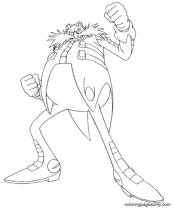 Eggman Doutor Colorir Tudodesenhos Sketch Coloring Page