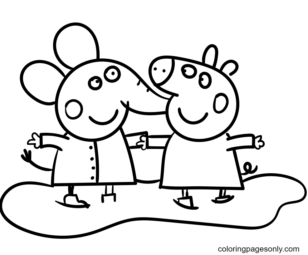 Coloring Pages Photo Peppa Pig Colouring Pages For Kids