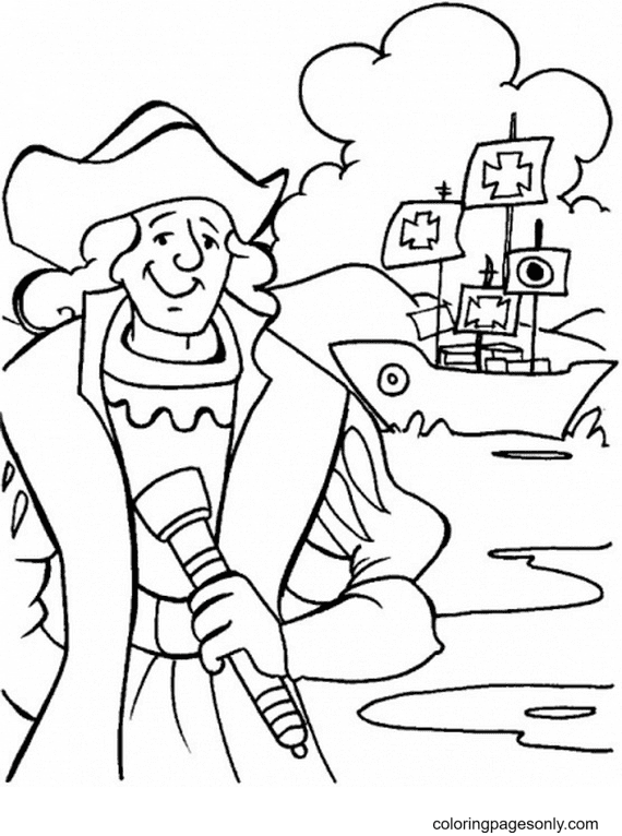 Christopher Columbus Coloring Pages Free