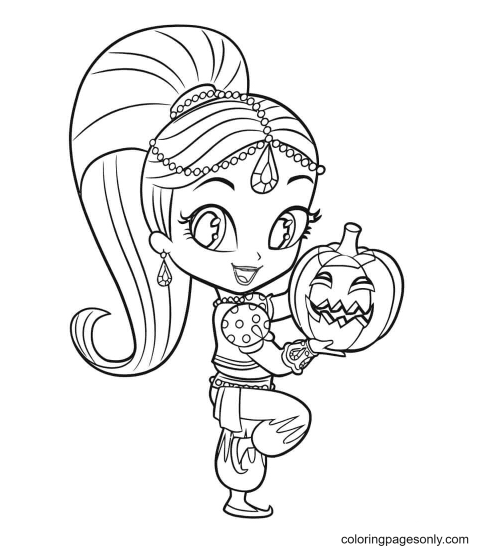 Halloween Pumpkin Shimmer Coloring Page Free Printable Coloring Pages