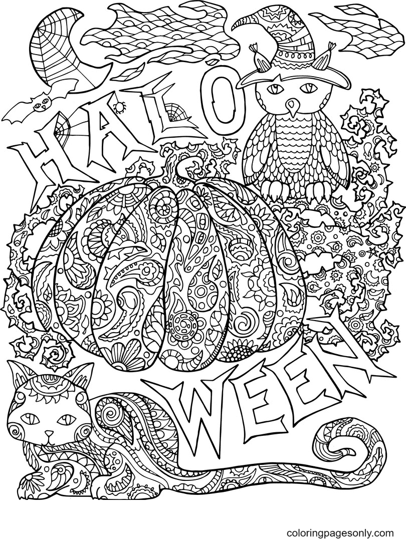 40 Halloween Mandala Coloring Pages