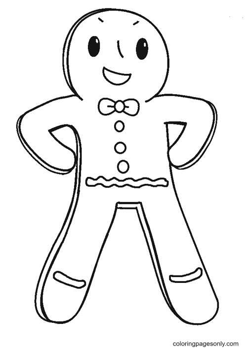 Gingerbread Man Christmas Coloring Pages Gingerbread Man Coloring