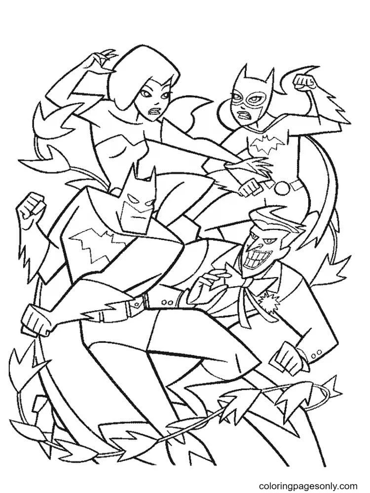 Joker vs Batman Coloring Page Free Printable Coloring Pages