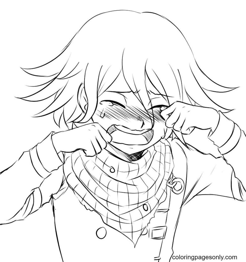 Crying Anime Coloring Pages