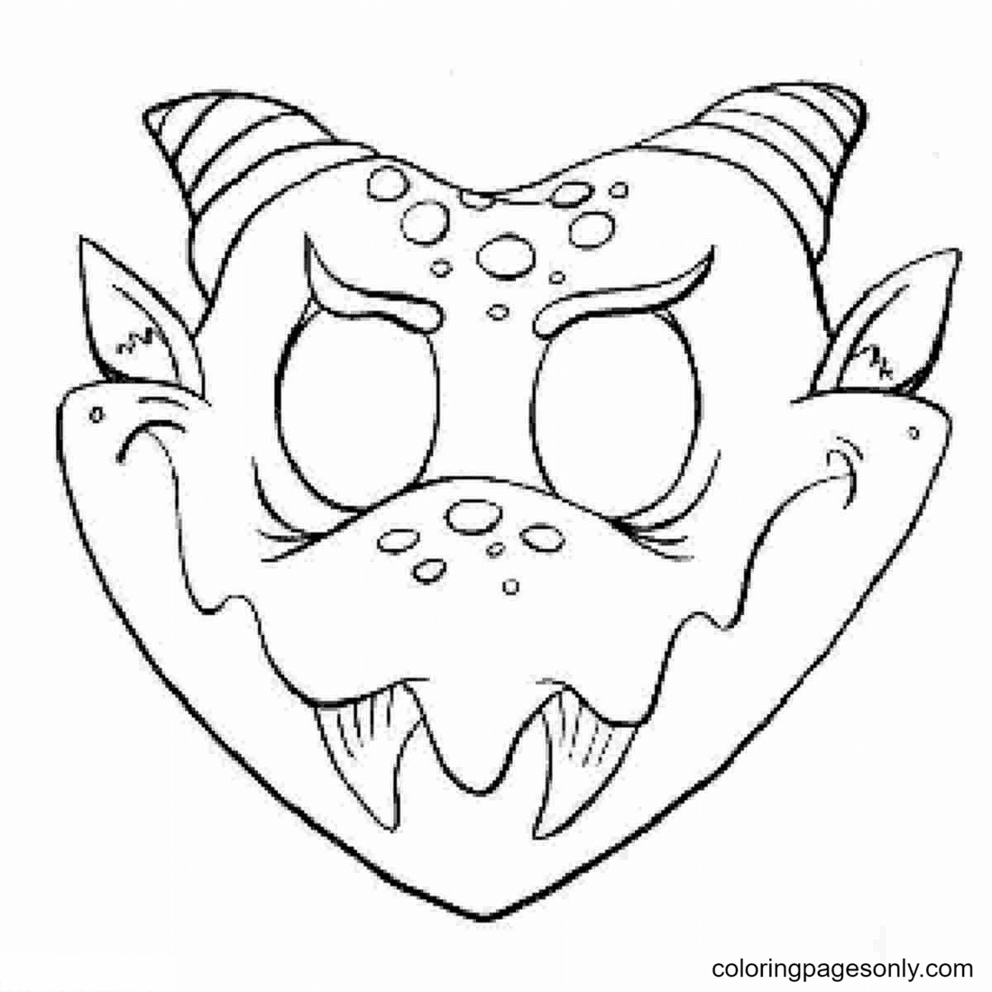 Free Printable Halloween Mask Coloring Pages