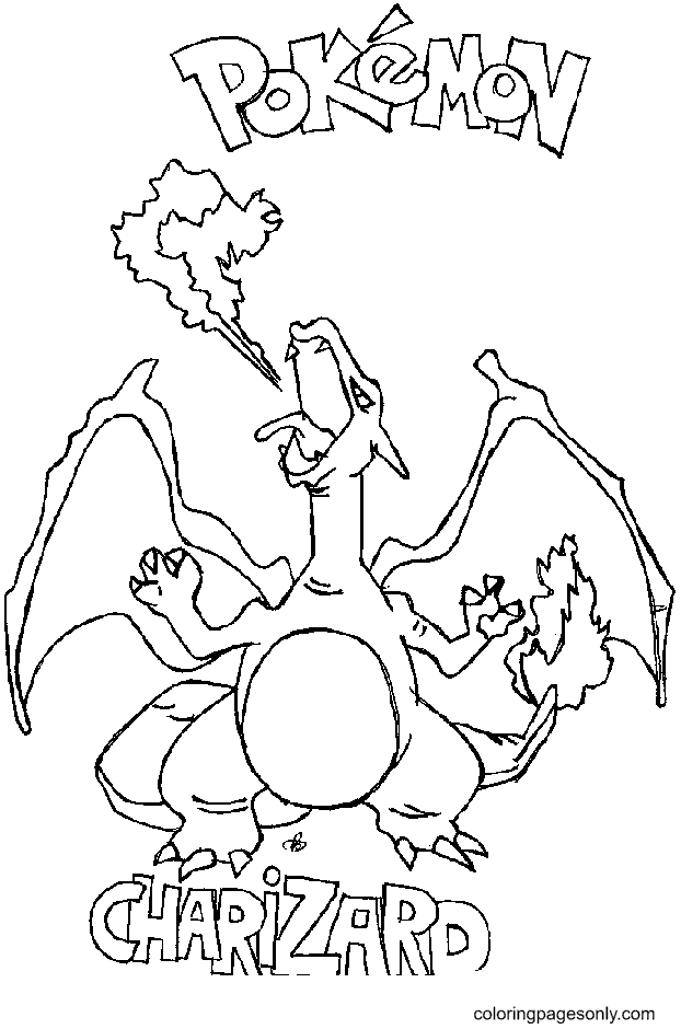 Gigantamax Charizard Coloring Pages Charizard Coloring Pages