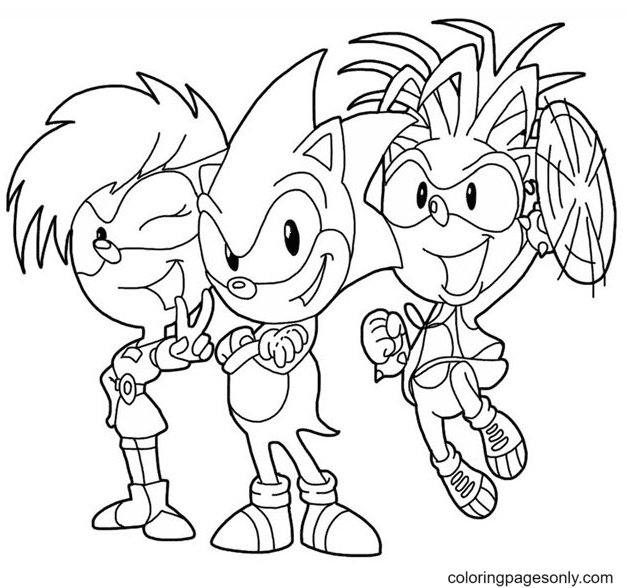 Sonic And Blaze Coloring Pages