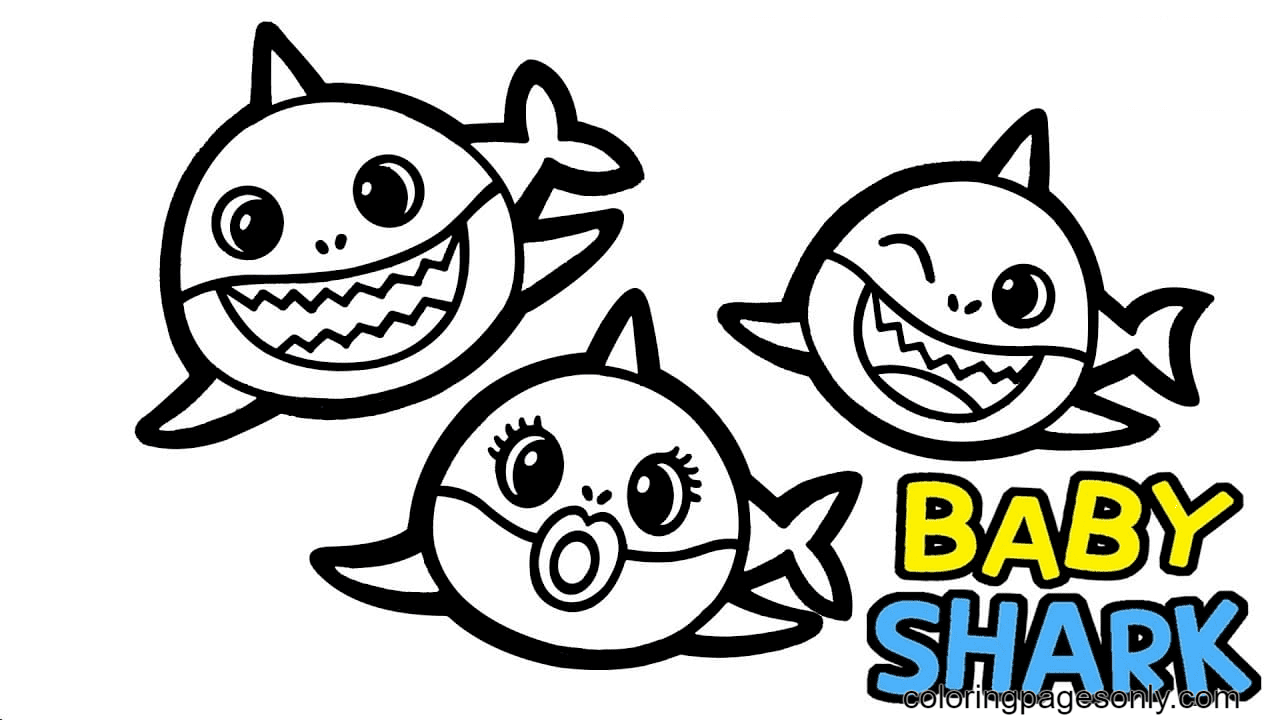 63 Baby Shark Coloring Pages