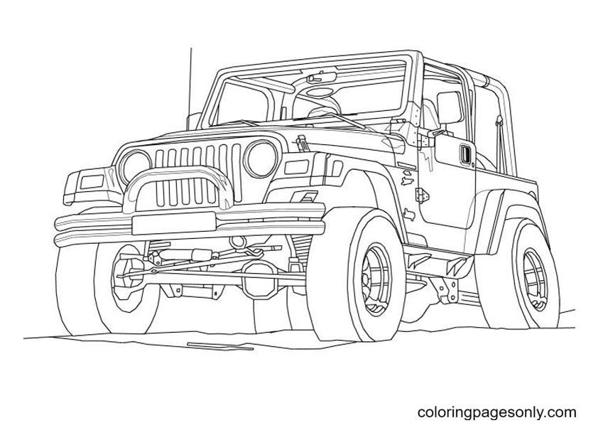 Wrangler Jeep Coloring Pages - Jeep Coloring Pages - Coloring Pages For Kids And Adults